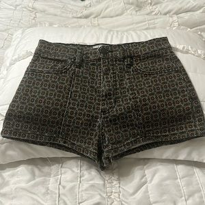 Free people denim pleated shorts
